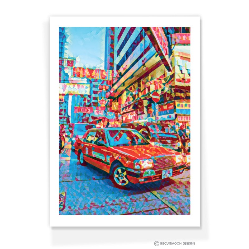 Mosaic Taxi Postcard