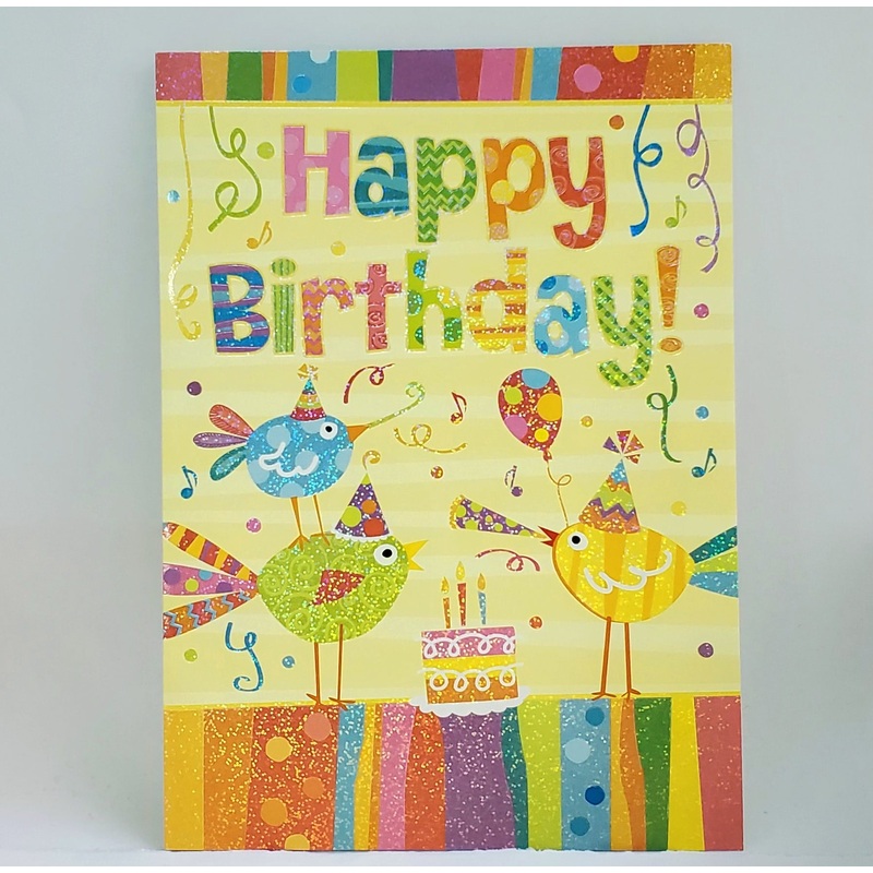 Birds & Cake Birthday Card