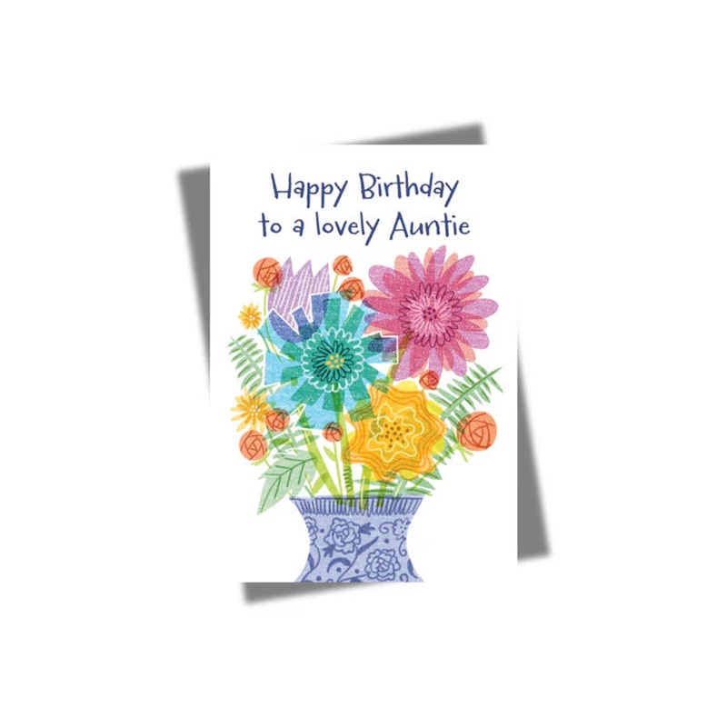 Happy Birthday To A Lovely Auntie Card Greeting Card