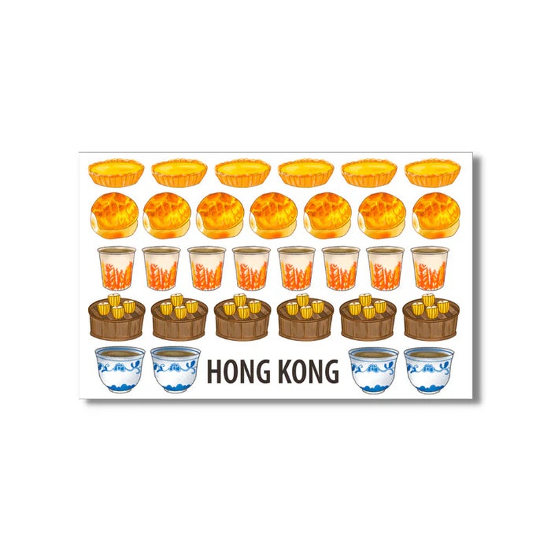Hong Kong Food Icons Postcard