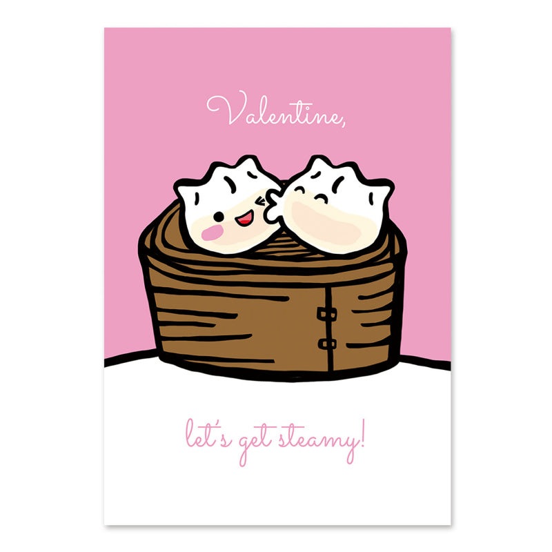 Let's Get Steamy Valentine Greeting Card