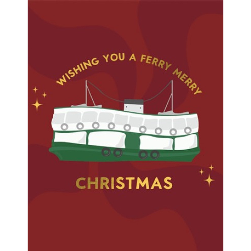 Ferry Merry Christmas Card