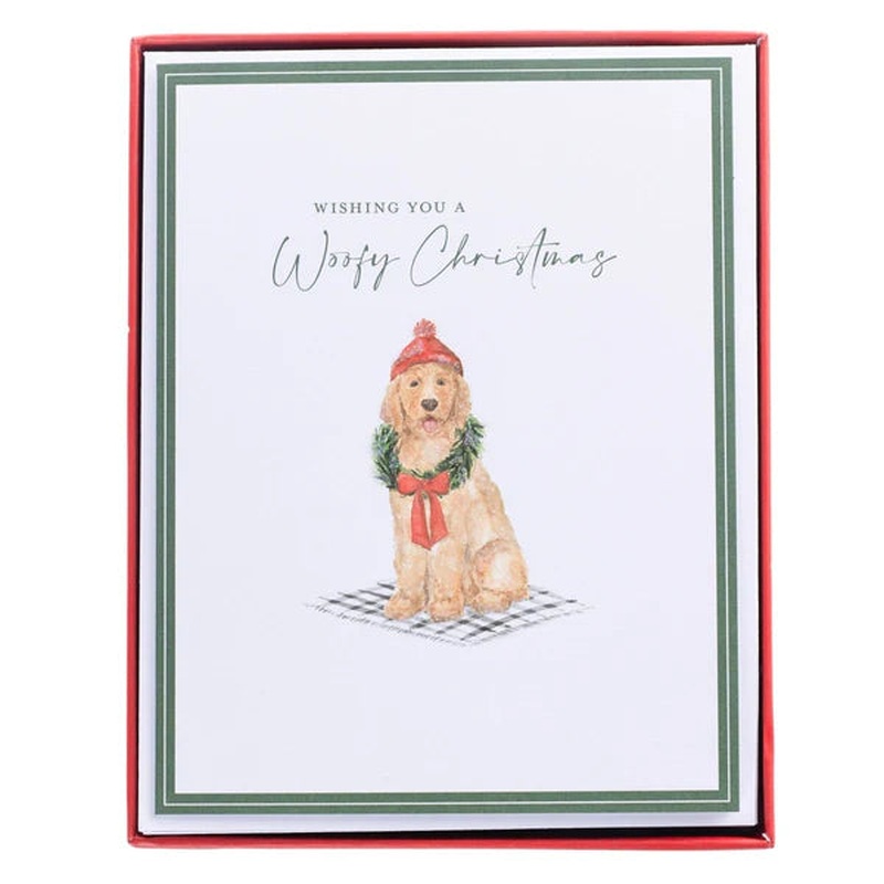 Christmas Woofy Doodle Holiday Boxed Card Pack Of 15