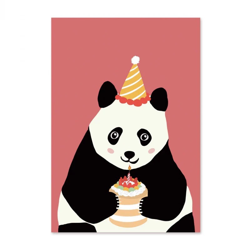 Pink Panda Greeting Card