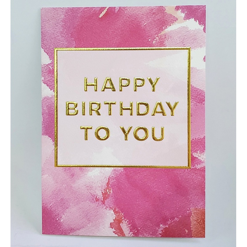 Pink Paint Birthday Card