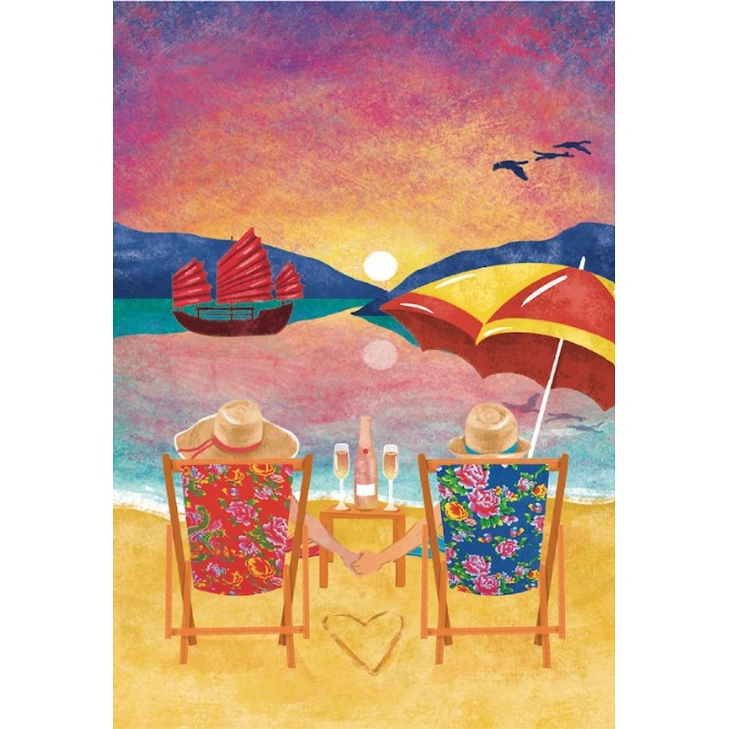 Sunset Beach Greeting Card