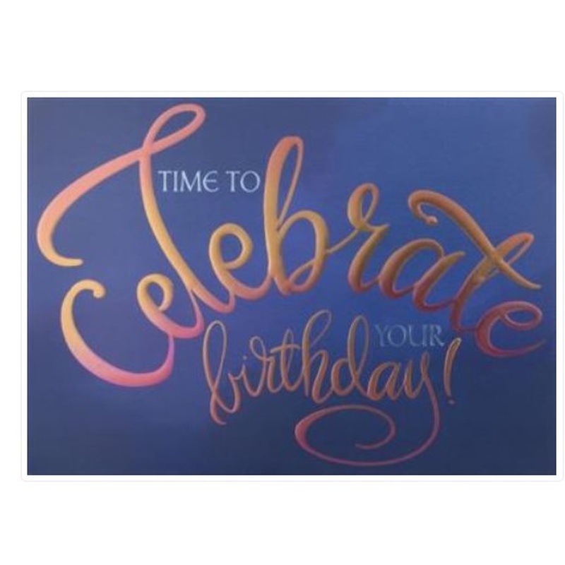 Time To Celebrate Birthday Card