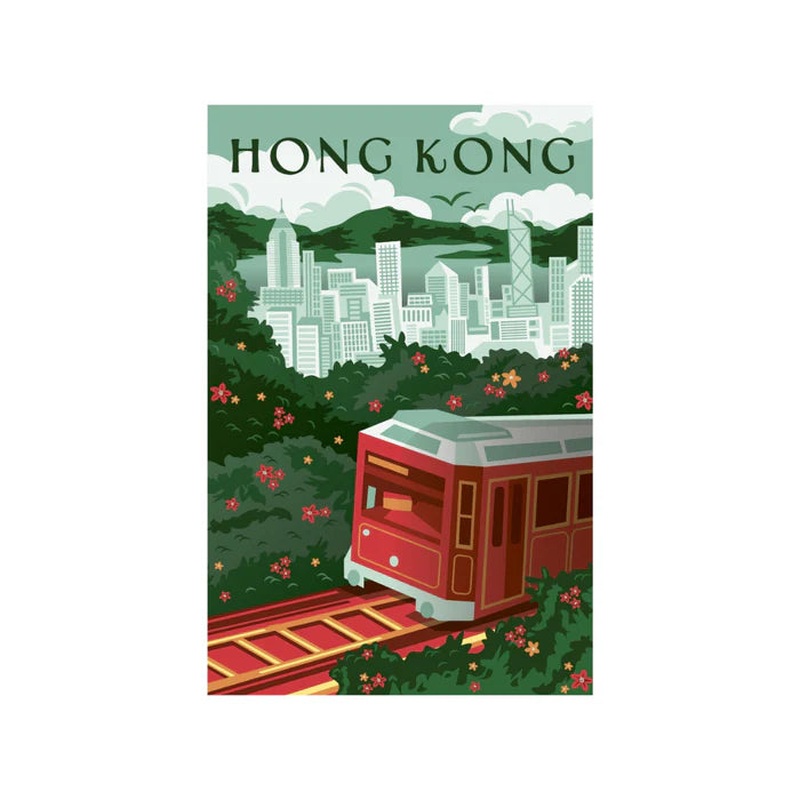 Hong Kong Peak Tram Postcard