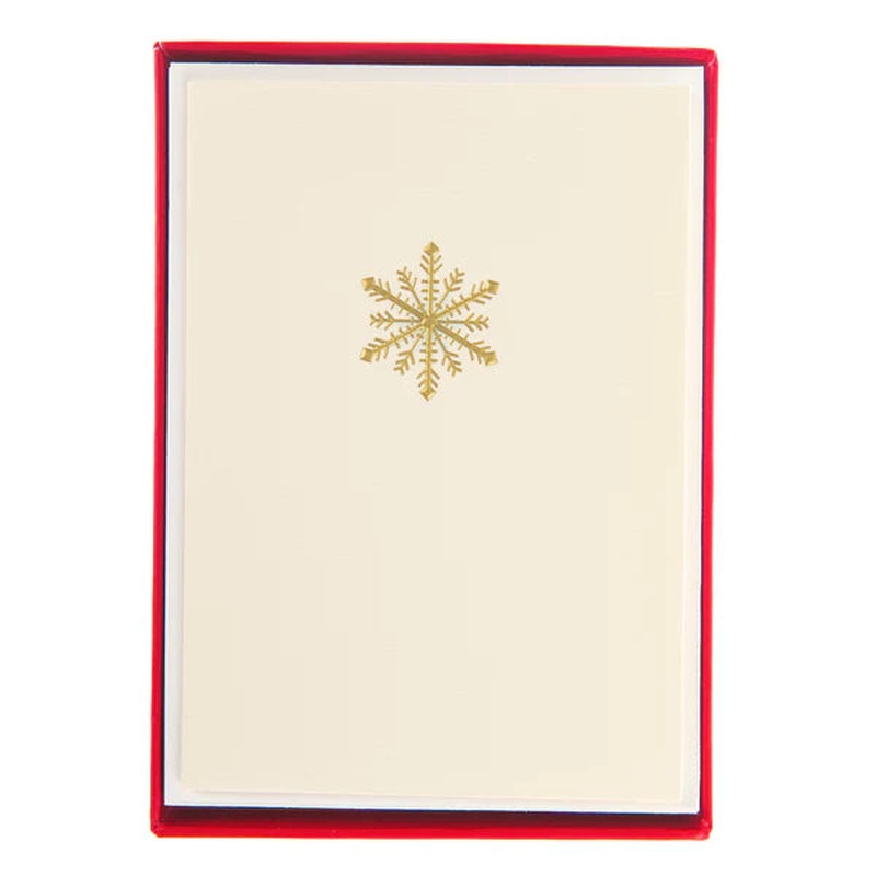 Traditional Snowflake La Petite Noel Holiday Boxed Card Pack Of 15