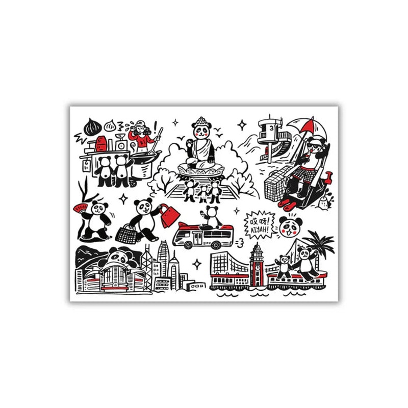 Hong Kong Pandas Postcard