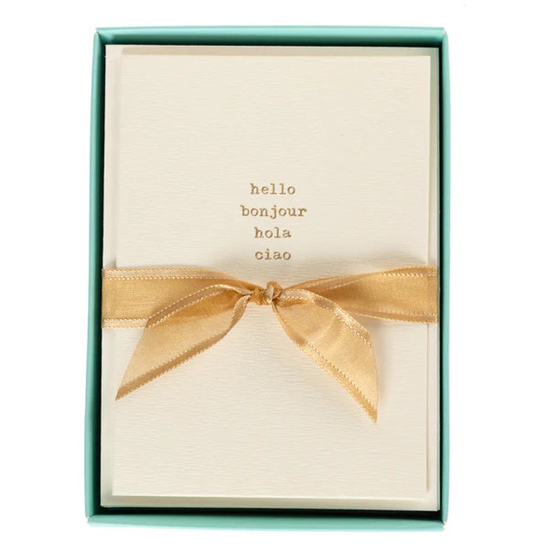 Blank Boxed Cards Hello Languages La Petite Presse 10Ct