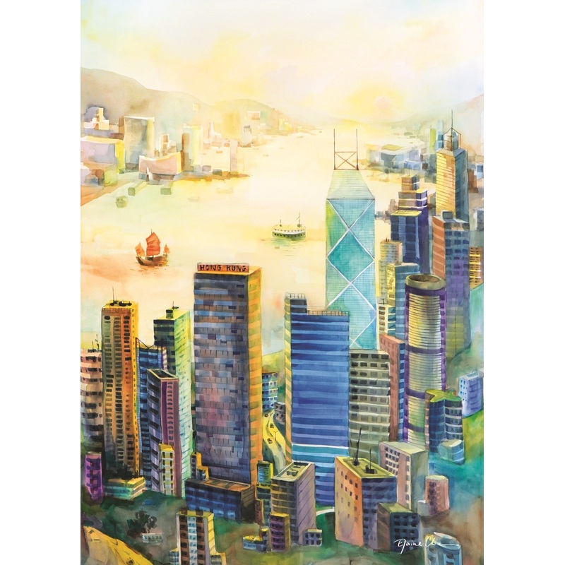 Sunset Harbour The Peak Postcard