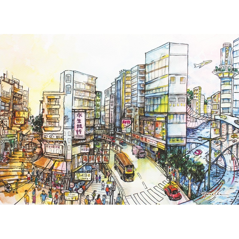 Time Traveling Hong Kong Postcard