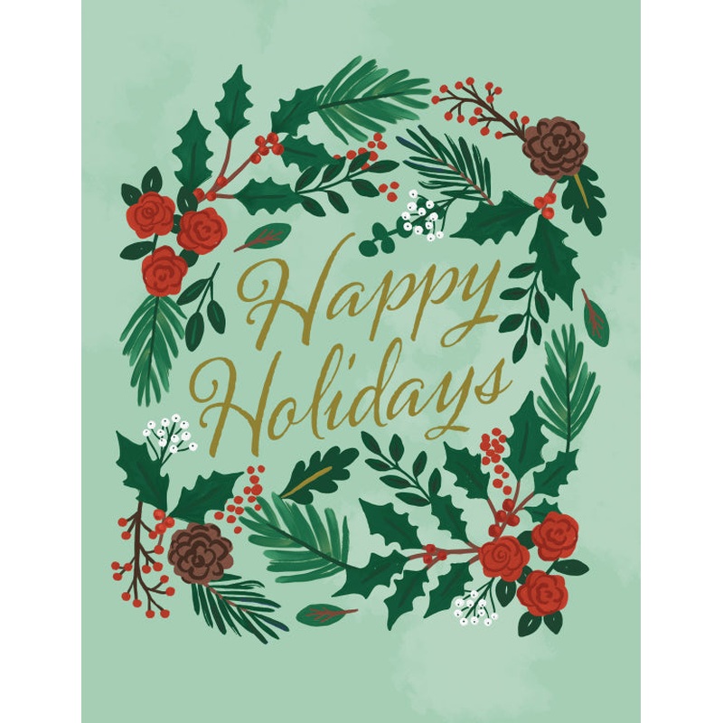 Happy Holidays Boxed Note Cards Pack Of 20