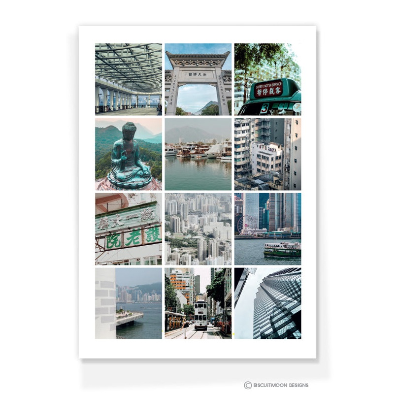 Hong Kong Photo White Tones Postcard