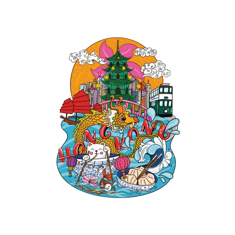 Hong Kong Dragon Postcard