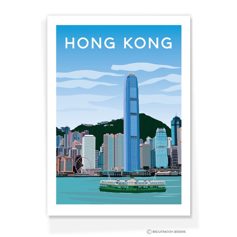 Hong Kong Harbour View Postcard