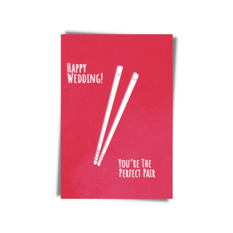 Happy Wedding You're The Perfect Pair Greeting Card