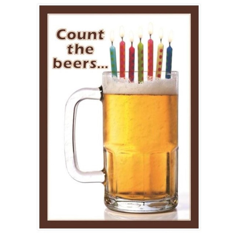 Count The Beers Birthday Card