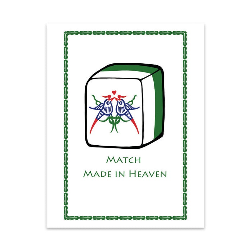 Match Made In Heaven Mahjong Greeting Card