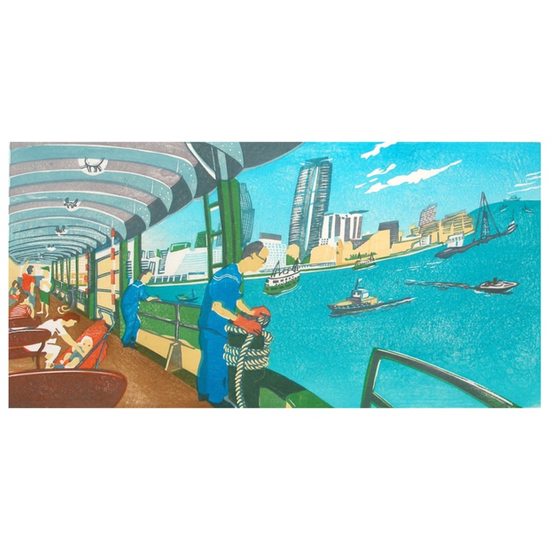 Star Ferry to Kowloon Greeting Card