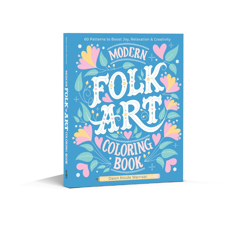 Modern Folk Art Coloring Book
