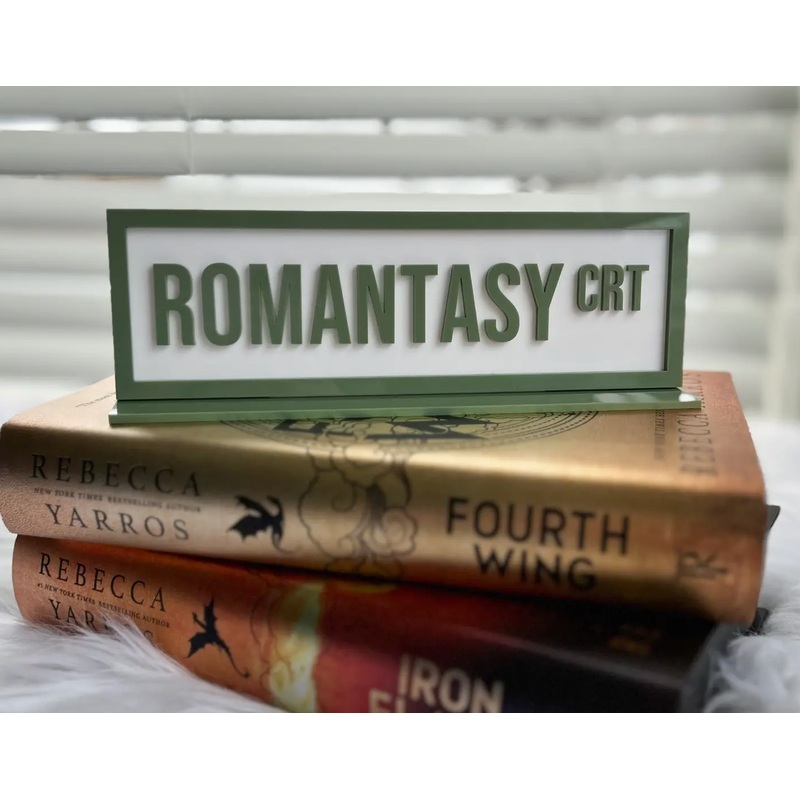 Romantasy Crt Acrylic Shelf Sign w/ Stand