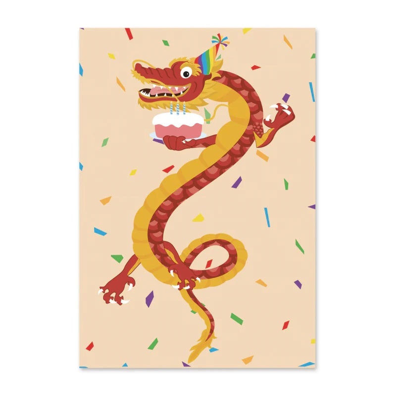 Party Dragon Greeting Card