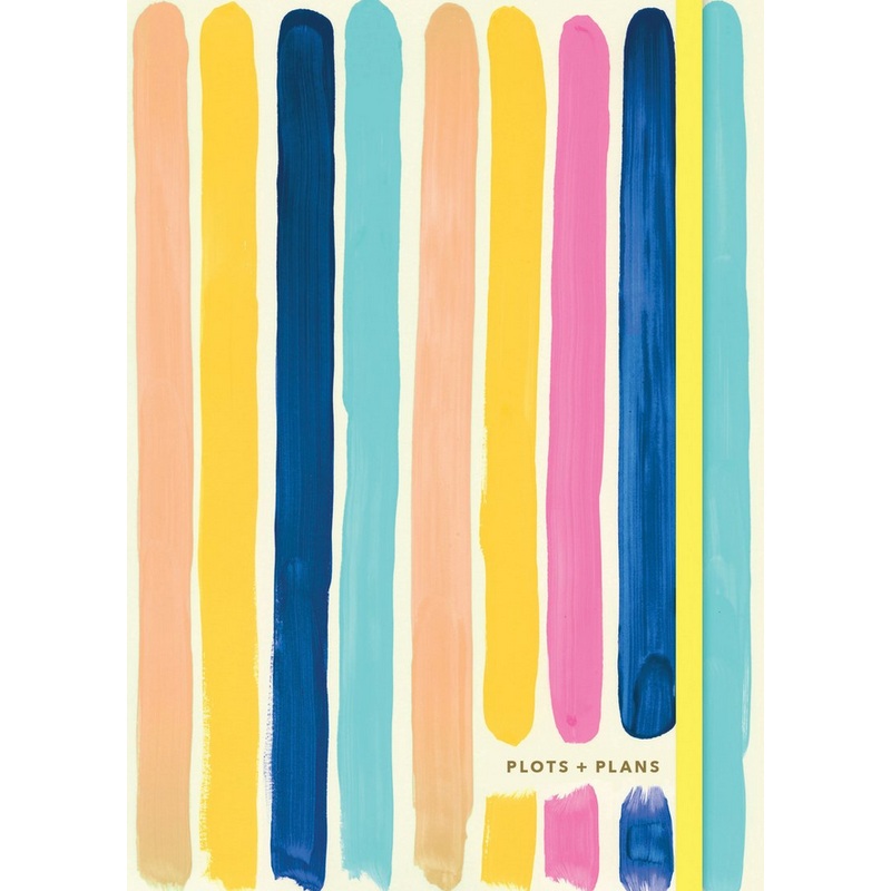 Plots and Plans: Bright Stripes (Organizational Planner and Notebook, Weekly Productivity Journal)