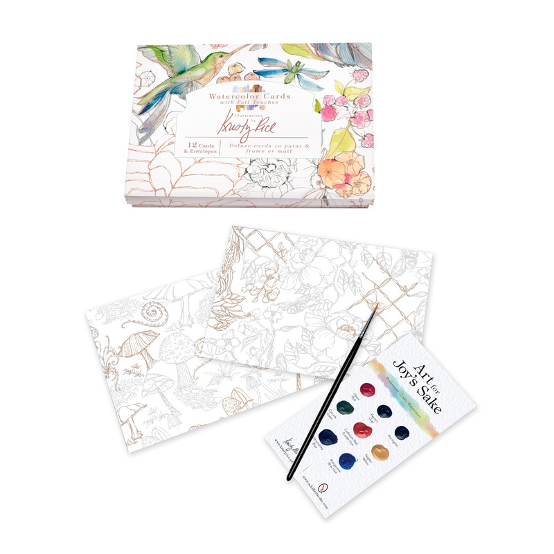 Watercolor Cards with Foil Touches