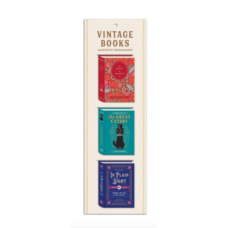 Vintage Books Magnetic Bookmarks