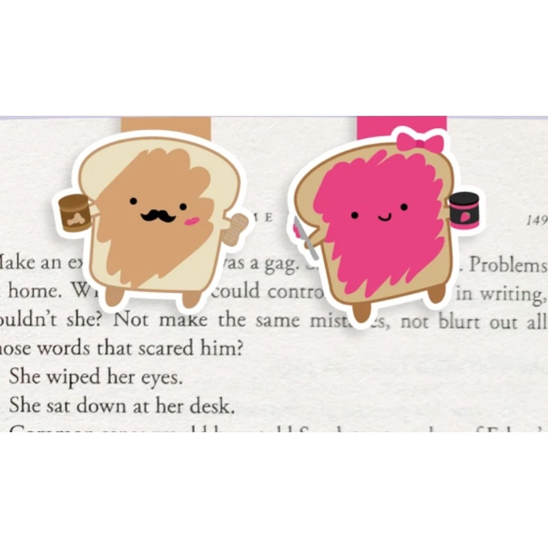 Mini Magnetic Bookmark - PB&J (2-pack)
