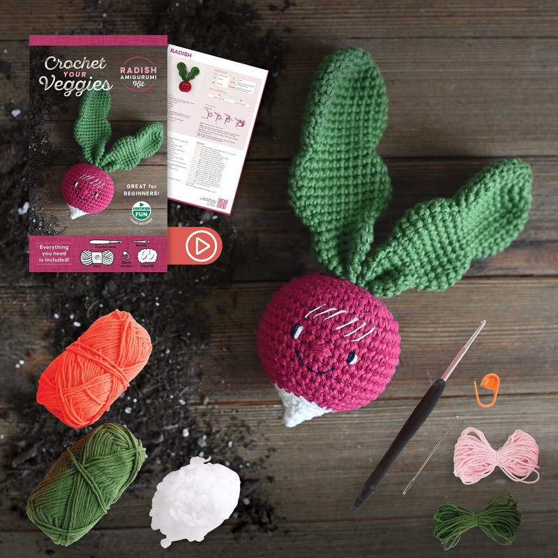 Crochet Your Veggies Amigurumi Kit Radish