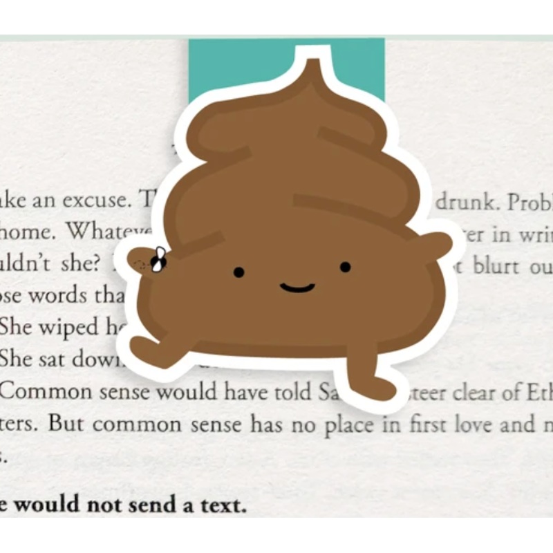 Jumbo Magnetic Bookmarks - Poop
