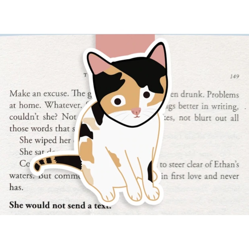 Jumbo Magnetic Bookmark - Calico Cat