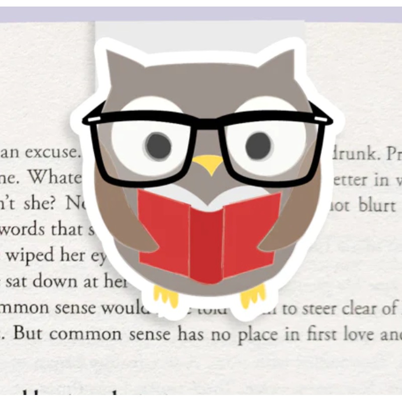 Jumbo Magnetic Bookmark - Owl