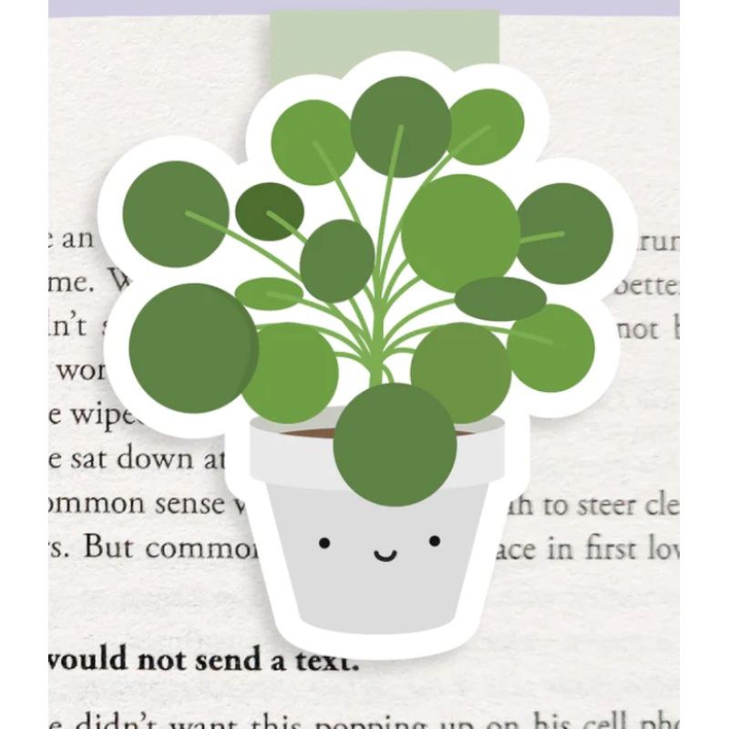 Jumbo Magnetic Bookmark - Pilea (Chinese Money Plant)