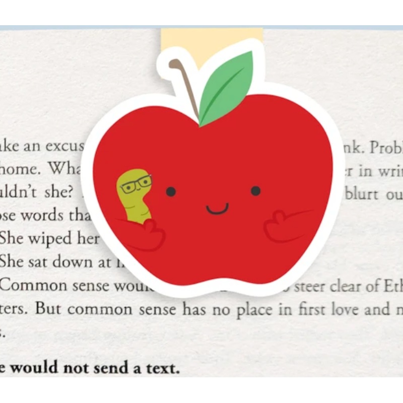 Jumbo Magnetic Bookmarks - Apple