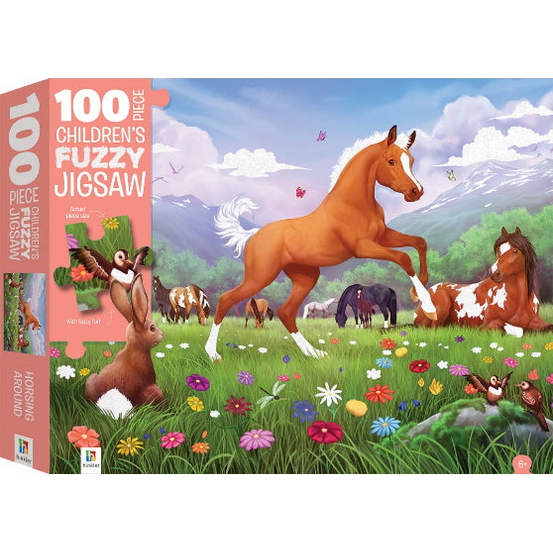 Horsing Around: 100 Piece Children's Fuzzy Jigsaw