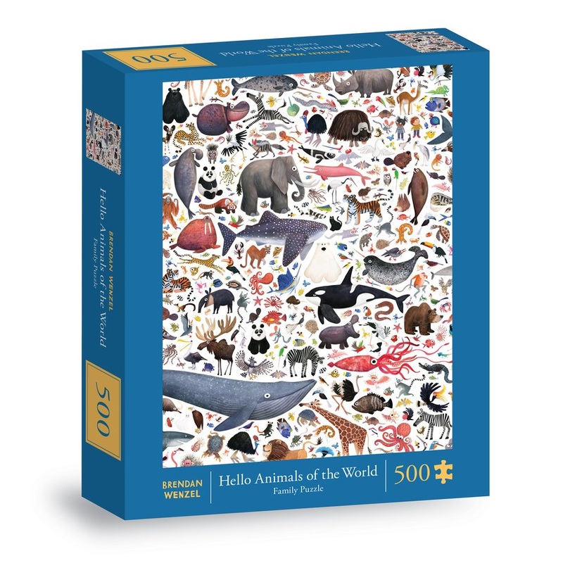 Hello Animals of the World 500-Piece Family Puzzle