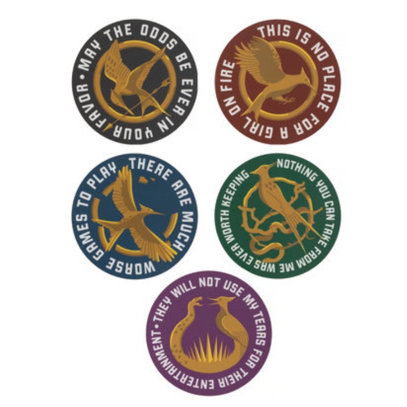 The Hunger Games Mockingjay Icon Stickers - Set of 5
