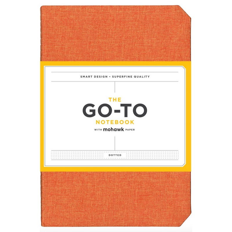 Go-To Notebook with Mohawk Paper, Persimmon Orange Dotted