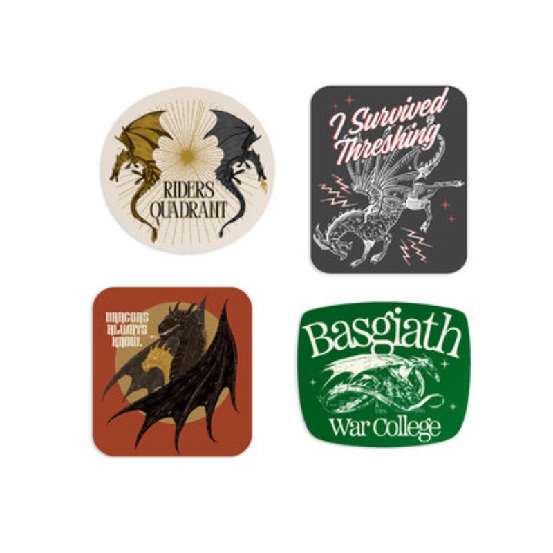 Fourth Wing Dragonrider Stickers - Set of 4