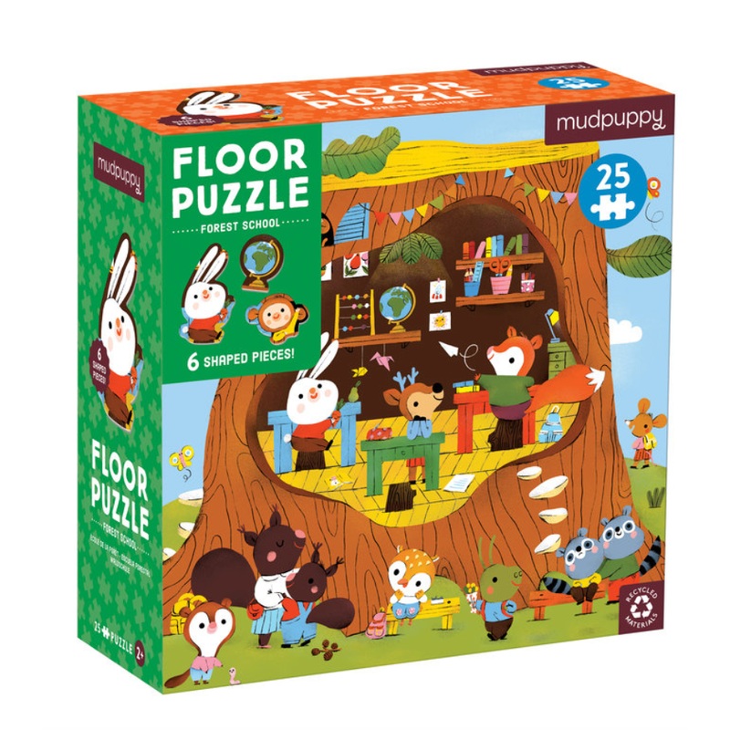 Forest School Jumbo Floor Puzzle with Shaped Pieces