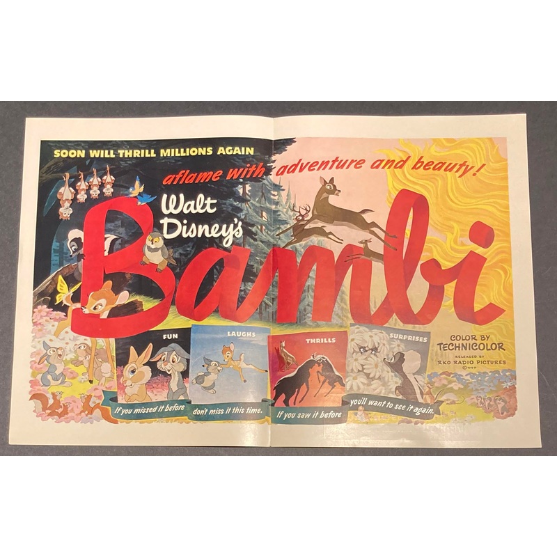 Promotional Poster for a Re-Release of Walt Disney's Bambi