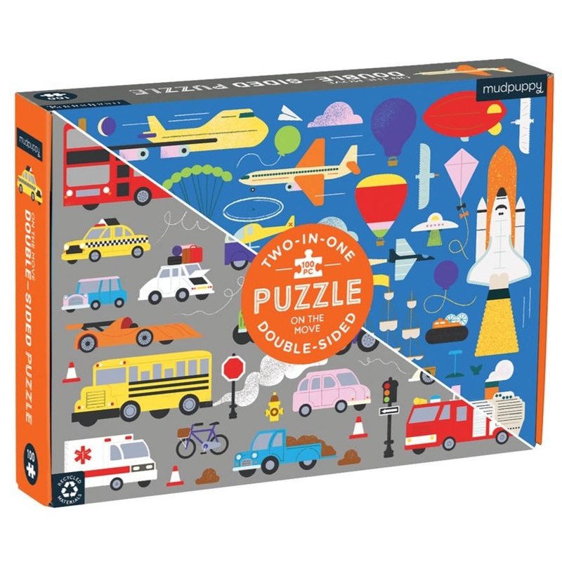On the Move 100 Piece Double-Sided Puzzle