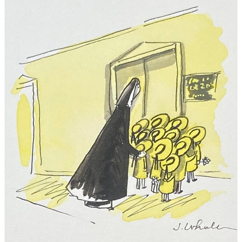 Ms. Clavel and the Girls at the Elevator