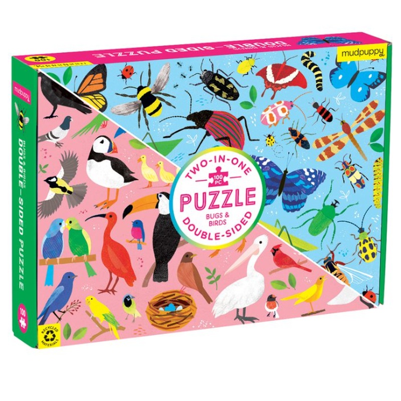 Bugs & Birds 100 Piece Double-Sided Puzzle